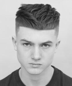 Model's hair style and cut by Alan Beak, who will be appearing at HairCon.