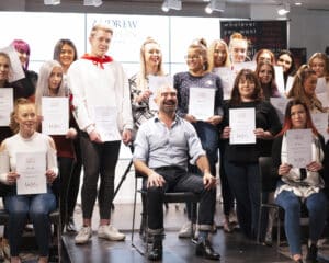 Andrew Barton training school - Able London Education. Andrew will be on the live stage at HairCon.