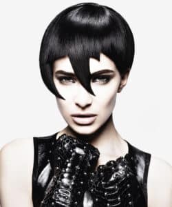 Model's hair style and cut by Errol Douglas, who will be appearing at HairCon.