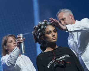 On stage demonstration with Sally and Jamie Brooks, who will be appearing at HairCon.