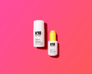 Molecular repair hair products produced by K18, a collaborator and exhibitor at HairCon.