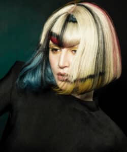 Model's hair style and cut by Anne Veck who will be appearing at HairCon.