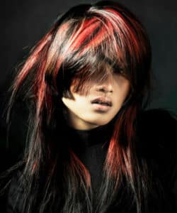 Model's hair style and cut by Anne Veck who will be appearing at HairCon.