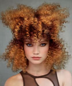 Model's hair style and cut by Josh and Sophie-Rose Goldsworthy who will be appearing at HairCon.