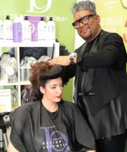 Stephen DeBellotte with model, Stephen will be appearing on the Main stage at HairCon