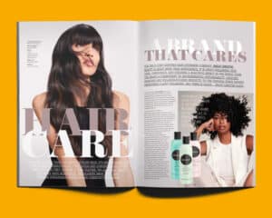 Salon Evo models in the Magazine, a partner and exhibitor at HairCon.