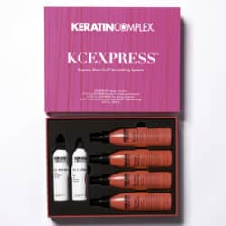 Box of Keratin complex products. Keratin Complex will be at Haircon.