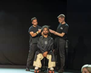 Jack and the Wolfe demonstration live on the main stage at HairCon, Manchester 2024.